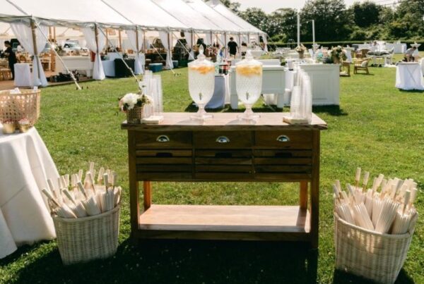 Rustic 3-Drawer Display Cart