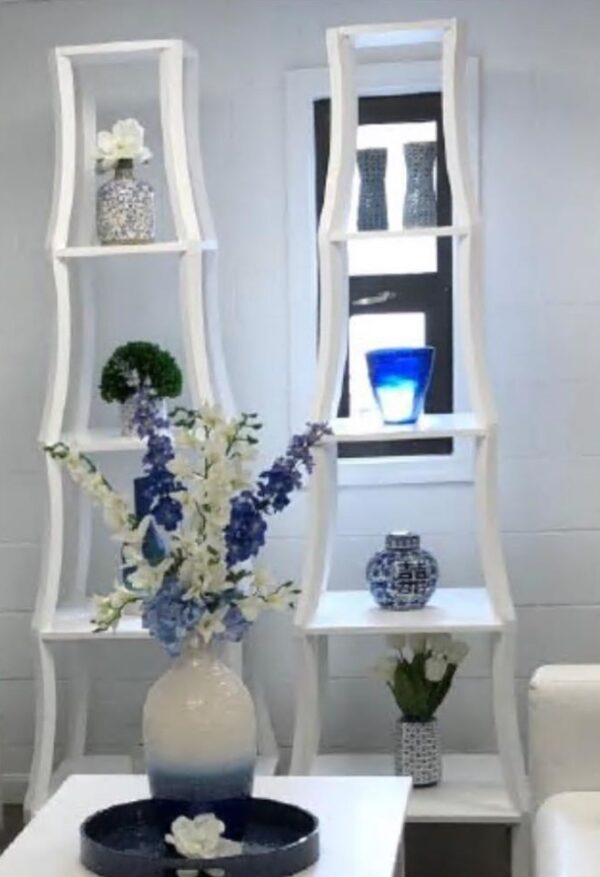 White 4-Tiered Shelf Tower