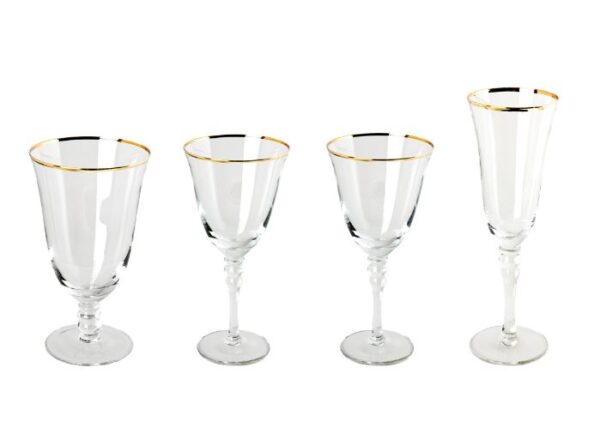 Gold Rim Glassware