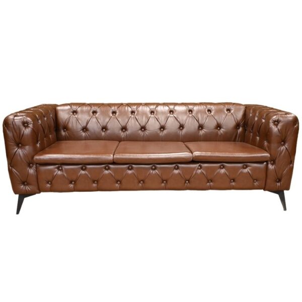 Anastin Brown Leather Lounge Set - Image 2