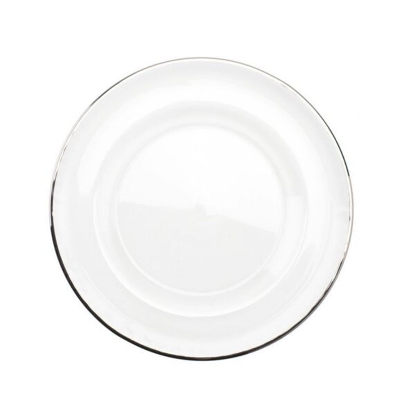 Glass - Silver Rim Charger