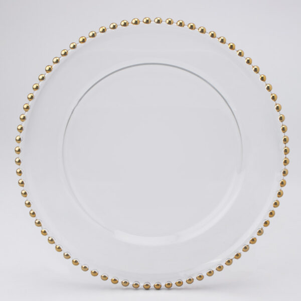 Glass - Gold Bead Charger