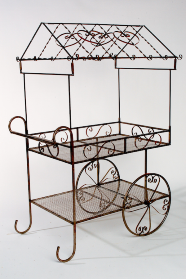 Rustic Wrought Iron Cart