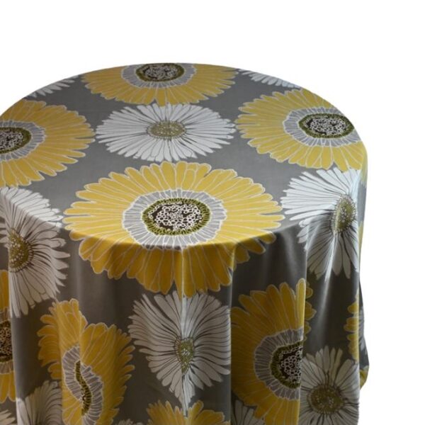 Daisy Yellow/White on Grey
